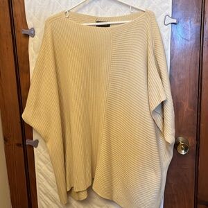 Eskandar Cream Tunic Sweater